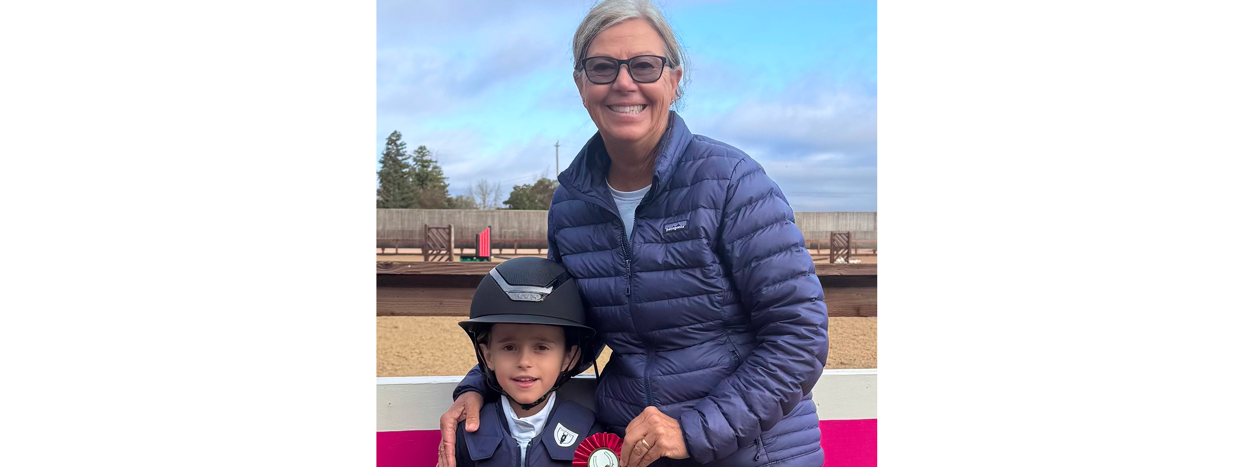 Beverly Jovais and young horse rider