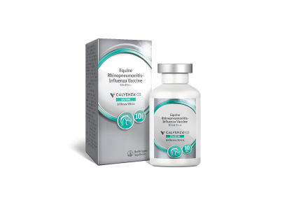 Calvenza product shot used for vaccines in equine health.