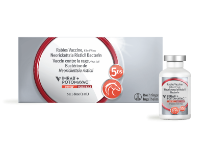 Imrab Potomavac product shot used for vaccines in equine health.